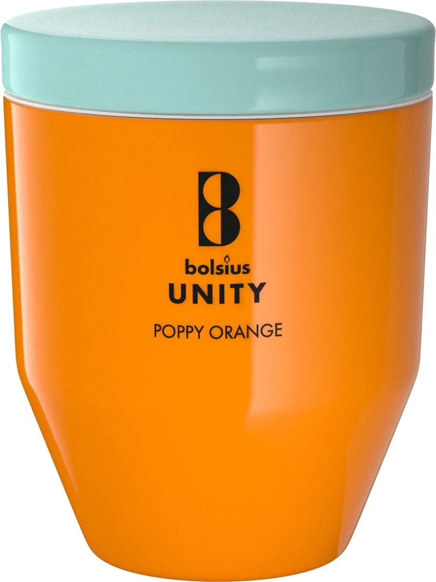 Bolsius Unity - Geurkaars - Poppy Orange - Medium - 258g 1 Bolsius Unity - Geurkaars - Poppy Orange - Medium - 258g