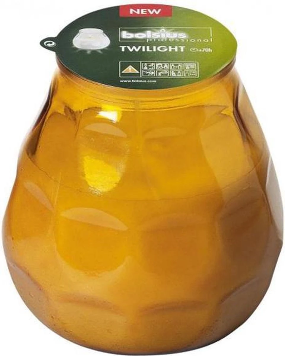6 Stuks Bolsius Twilights Amber Glazen Kaarsen 104/99 (70 Uur) 2 6 Stuks Bolsius Twilights Amber Glazen Kaarsen 104/99 (70 Uur) - Afbeelding 2