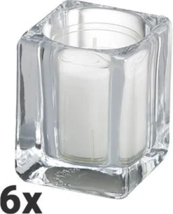 Bolsius Kaarsenhouders Square Relight Transparant - 6 Stuks -Bolsius 968x1200