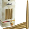 Bolsius Gotische Kaarsen Goud 245/24 12 Stuks - 1 Pak - 12 Gouden Kaarsen